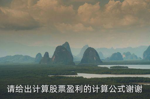 請給出計(jì)算股票盈利的計(jì)算公式謝謝