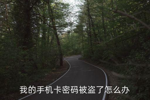 我的手機卡密碼被盜了怎么辦