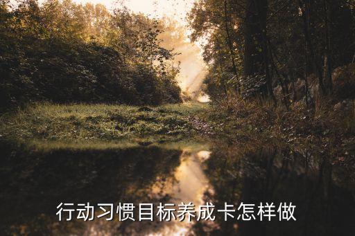 行動(dòng)習(xí)慣目標(biāo)養(yǎng)成卡怎樣做