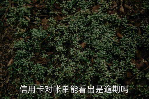 信用卡對(duì)帳單能看出是逾期嗎