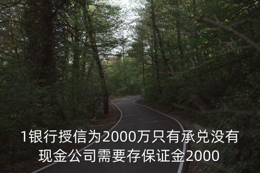 有一張銀行有2000萬是給錢怎么用，1銀行授信為2000萬只有承兌沒有現(xiàn)金公司需要存保證金2000