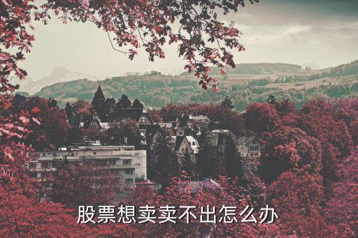 股票賣不出去 怎么辦，股票如果賣不出去怎么辦