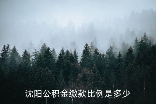 沈陽公積金繳納怎么算，誰知道沈陽市住房公積金繳存比例是多少