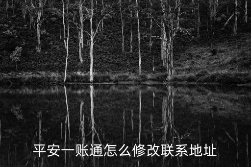 平安一賬通怎么修改聯(lián)系地址