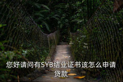 您好請問有SYB結(jié)業(yè)證書該怎么申請貸款
