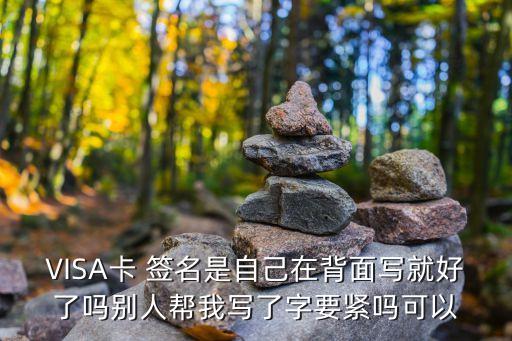 visa卡簽名怎么簽，在國內(nèi)辦的VISA信用卡附卡背面簽名問題求助