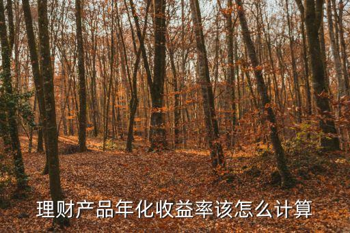 理財產(chǎn)品年化收益率該怎么計(jì)算