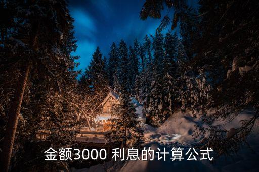 金額3000 利息的計算公式