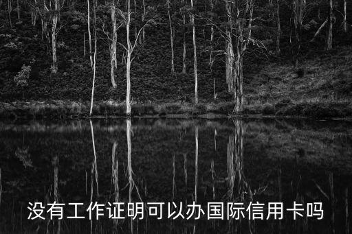 沒(méi)有工作證明可以辦國(guó)際信用卡嗎
