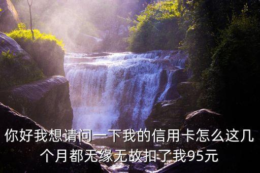 你好我想請問一下我的信用卡怎么這幾個月都無緣無故扣了我95元