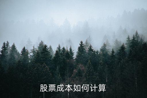 股票成本如何計算