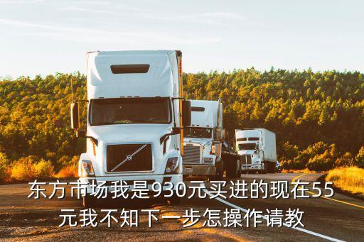 東方市場我是930元買進(jìn)的現(xiàn)在55元我不知下一步怎操作請教
