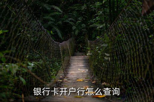 銀行卡開戶行怎么查詢