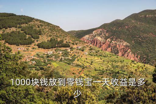 1000塊錢放到零錢寶一天收益是多少