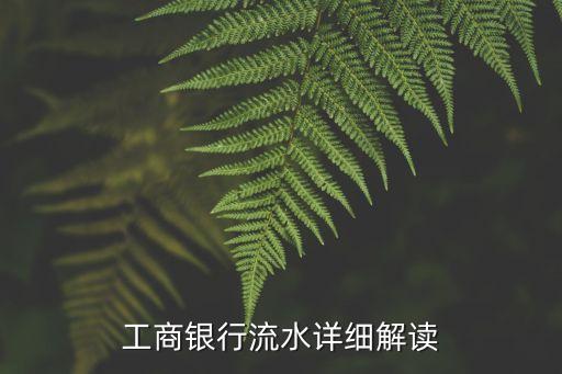工商銀行流水詳細(xì)解讀