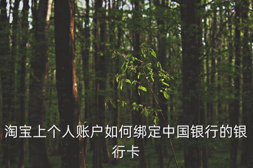 淘寶上個人賬戶如何綁定中國銀行的銀行卡