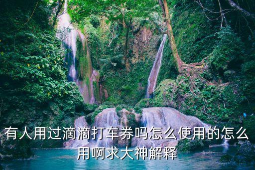 有人用過滴滴打車券嗎怎么使用的怎么用啊求大神解釋
