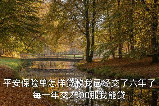 平安保單代款怎么貸款，平安保險(xiǎn)用保單怎么貸款