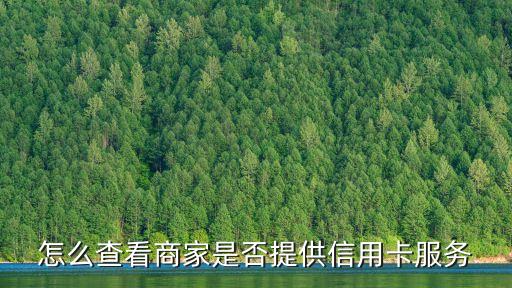 淘寶怎么看商戶支持信用卡，怎么查看商家是否提供信用卡服務(wù)