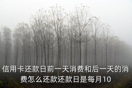 還款日前消費(fèi)怎么算，信用卡還款日前一天消費(fèi)和后一天的消費(fèi)怎么還款還款日是每月10