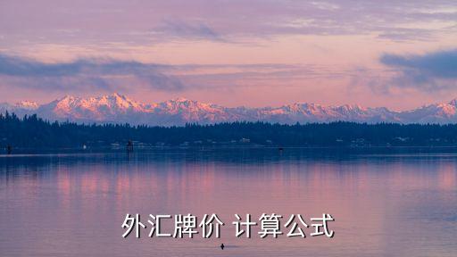 外匯牌價(jià) 計(jì)算公式