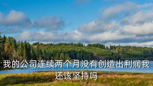 我的公司連續(xù)兩個月沒有創(chuàng)造出利潤我還該堅持嗎