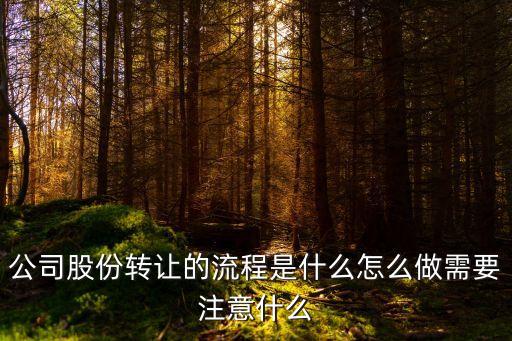 公司股份轉(zhuǎn)讓的流程是什么怎么做需要注意什么