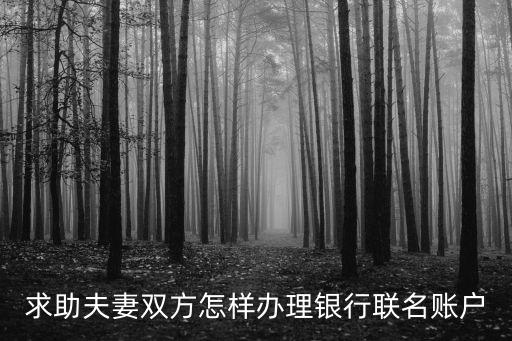 夫妻聯(lián)名卡怎么辦理，現(xiàn)在國(guó)內(nèi)哪家銀行可以辦理夫妻聯(lián)名賬戶