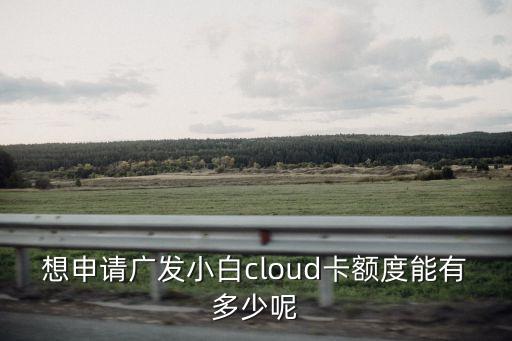 小白卡額度怎么定，想申請(qǐng)廣發(fā)小白cloud卡額度能有多少呢