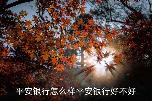 平安銀行廣州分行怎么樣，平安銀行怎么樣平安銀行好不好