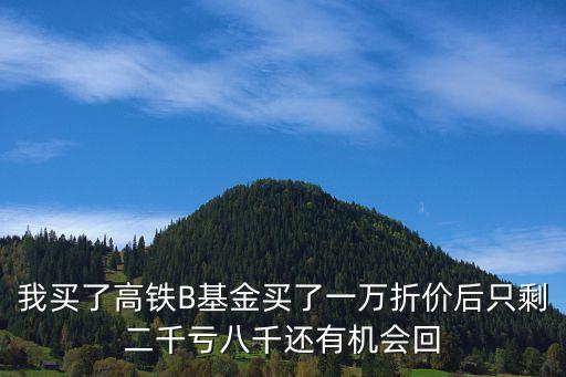 我買了高鐵B基金買了一萬折價(jià)后只剩二千虧八千還有機(jī)會(huì)回
