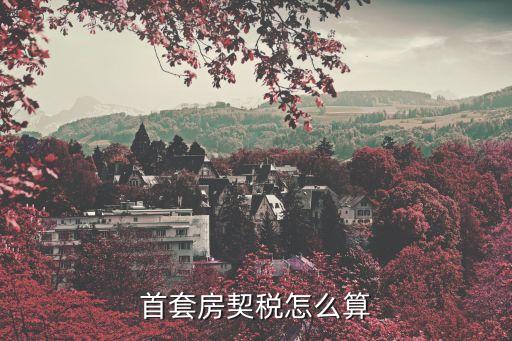 首套房契稅怎么算