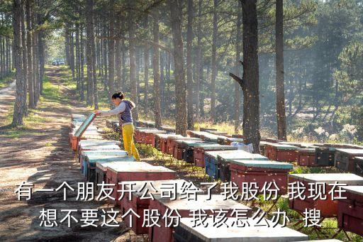 有一個朋友開公司給了我股份 我現(xiàn)在想不要這個股份 我該怎么辦  搜