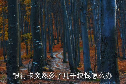 銀行卡多錢了怎么辦啊，銀行卡多了錢怎么處理