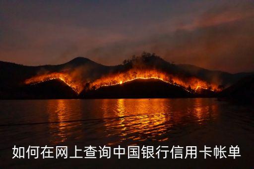 如何在網(wǎng)上查詢中國銀行信用卡帳單