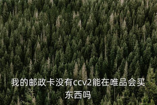 我的郵政卡沒(méi)有ccv2能在唯品會(huì)買東西嗎