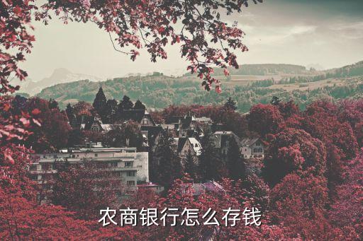 農(nóng)商銀行怎么存錢