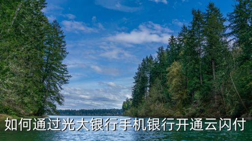 如何通過(guò)光大銀行手機(jī)銀行開(kāi)通云閃付