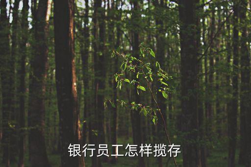 銀行員工怎樣攬存