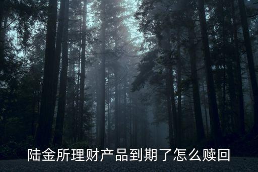陸金所理財(cái)產(chǎn)品到期了怎么贖回