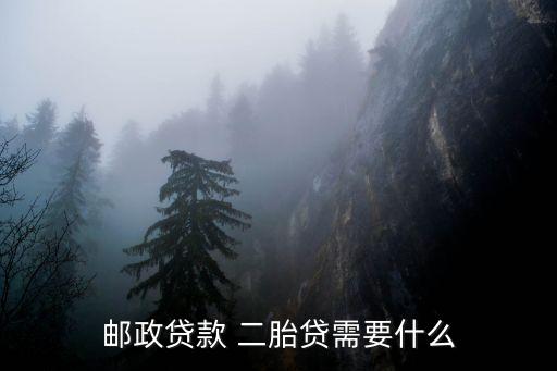 郵政貸款 二胎貸需要什么