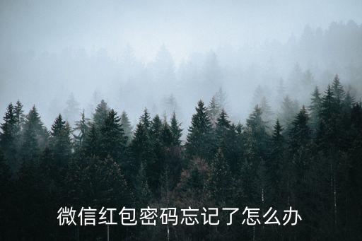 微信紅包以前沒有密碼忘了怎么辦啊，微信紅包密碼忘記了怎么辦