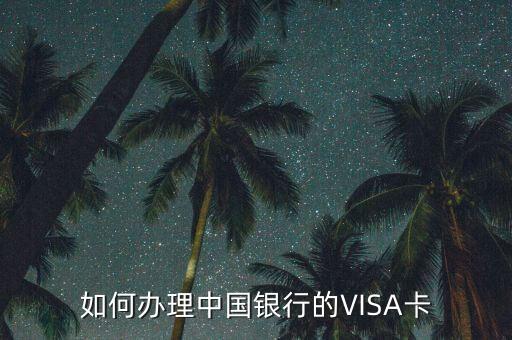 如何辦理中國銀行的VISA卡