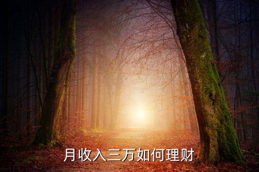 月收入三萬如何理財