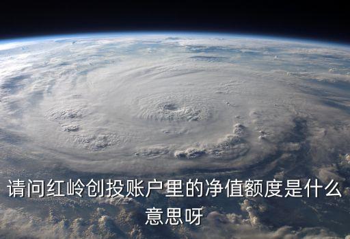 請(qǐng)問(wèn)紅嶺創(chuàng)投賬戶里的凈值額度是什么意思呀