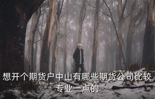 中山期貨怎么樣，中山有哪些期貨公司
