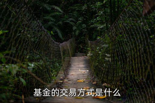 基金的交易方式是什么