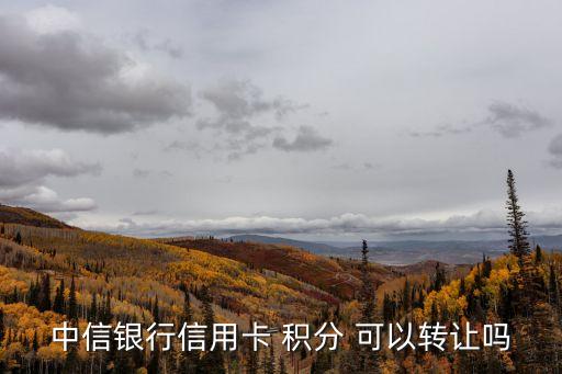 中信9積分怎么轉(zhuǎn)讓，中信9積分怎么賣
