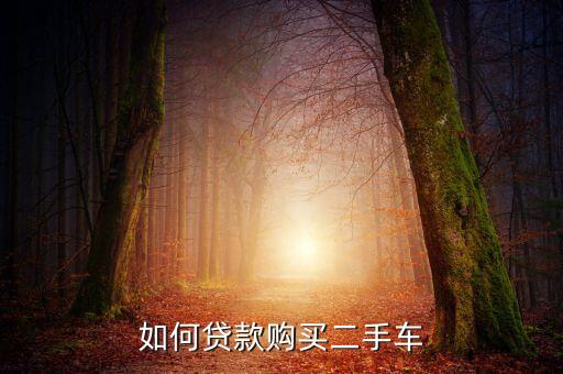 如何貸款購買二手車