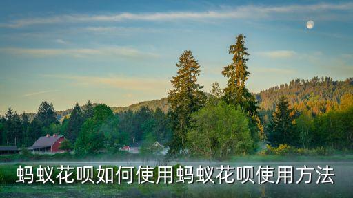 螞蟻花唄如何使用螞蟻花唄使用方法